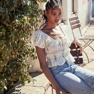 Doen Adie Top Painted Boutique Print 100% Organic Cotton Size XS